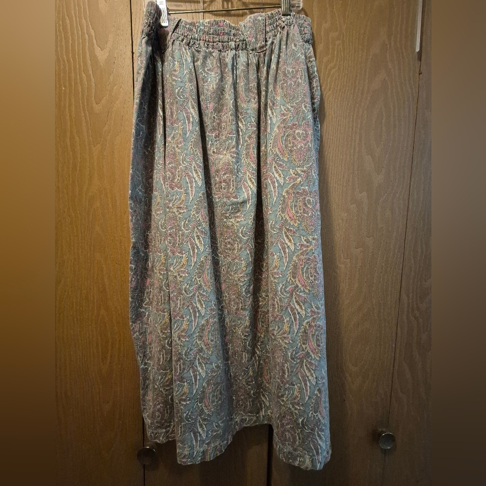 Vintage Khazana Floral Paisley Print Skirt